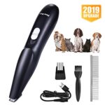 VISSON Dog Clippers – Dog Grooming Kit for Small Dogs and Cats – Professional Pet Hair Trimmers – USB Rechargeable Low Noise Electric Clippers for Hair Around Paw, Face, Eyes, Ears, Rump