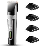 Hair Clippers for men, Cordless Hair Trimmer, Professional Haircutting Kit, Waterproof USB Rechargeable Haircut Grooming Kit with 4 Combs for Home Styling
