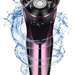 USB Rechargeable Electric Shaver for Men, IPX7 Waterproof Electric Razor, Wet and Dry Rotary Shaver, Mens Shaver with Pop-up Trimmer, Great Cordless Shaver for Sensitive Skin