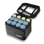 Conair Instant Heat Compact Hot Rollers w/Ceramic Techology; Black Case with Blue and Green Rollers