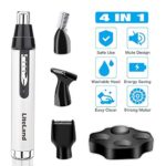 Nose and Ear Hair Trimmer for Men-Professional USB Rechargeable Nasal/Eyebrow/Beard Hair Trimmers Clippers Vacuum Cleaning System for Women,4 in 1 for Easy Use
