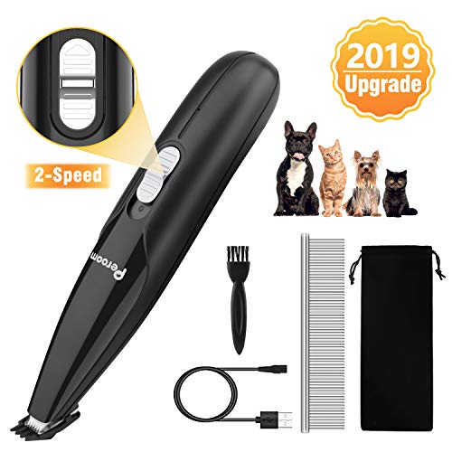 Flintronic 4-in-1 Dog Clippers Kit – Rechargeable Pet Grooming Clipper With Scissors & Combs