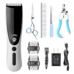 LUCKYSTAR Dog Shaver Clippers Low Noise Electric Quiet Hair Clippers Groomer Cordless Hair Trimmer Rechargeable Pet Dog Cat Grooming Clippers with Comb Guides Scissors Nail Kits for Dogs Cats & Other