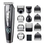 HATTEKER Beard Trimmer Kit For Men Cordless Mustache Trimmer Hair Trimmer Groomer Kit Precision Trimmer Nose Hair Trimmer Waterproof USB Rechargeable 5 In 1