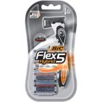 BIC Flex 5 Hybrid Men’s 5-Blade Disposable Razor, 1 Handle and 4 Cartridges