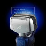 Panasonic Arc4 Electric Razor for Men with Pop-Up Beard Trimmer, 4-Blade Foil Cutting System, Flexible Pivoting Head – Hypoallergenic, Wet/Dry Electric Shaver – ES8243AA