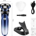 Electric Shavers for Men, La’prado Electric Razor for Men, Men’s Wet & Dry USB Rechargeable Rotary Electric Razor Shaver with Pop-up Trimmer & LCD Display