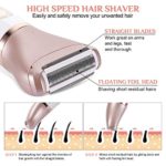 Electric Razor for Women, Nivlan Painless 2 in 1 Wet & Dry Lady Shaver for Women, Portable Waterproof Bikini Trimmer Body Hair Removal for Legs, Underarms, Armpit, Face (Rose Gold)