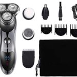 5 in 1 Rotary Shavers for Men – Razors for Men – LED Display Electric Razor for Men Grooming Kit – Cordless Electric Shavers Men, USB Rechargeable Electric Shavers for Men, Waterproof