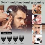 Surker Electric Razor for Men 5 in 1 Rotary Shavers Beard Trimmer Wet and Dry Electric Shaver Nose Trimmer Cordless Waterproof USB Charging
