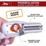 IQ Beauty Body Ladies Shaver – Compact Multi-Functional Stainless Steel 3-Blade Electric Razor for Women – Wet and Dry Smooth Glide Electric Shaver – Hypoallergenic Waterproof Womens Electric Razor