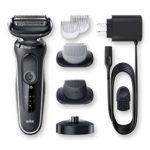 Braun Electric Razor for Men, Series 5 5050cs Electric Shaver with Precision Trimmer, Body Groomer, Rechargeable, Wet & Dry Foil Shaver with EasyClean and Charging Stand