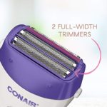 Conair Satiny Smooth Ladies Dual Foil Rechargeable Wet/Dry Shaver with Pop-up Trimmer, Purple/White