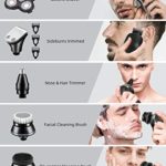 Electric Razors for Men Head Shavers for Bald Men Waterproof 5 in 1 Nose Hair Beard Trimmer Clippers Facial Cleansing Brush Grooming Kit Wet Dry LED Display Charging Rechargeable