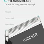 WONER Hair Clippers, Cordless Rechargeable Hair trimmer for Families,13-piece Electric Haircut Kit for Beginners