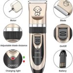 Showlovein Dog Clippers Pet Grooming Clipper Kits Dog Nail Clippers Low Noise Rechargeable Cordless Quiet Cat Dog Groomer Tool Hair Trimmer Razor Blades with Combs, Scissor