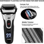 Electric Razor for Men, Cordless Rechargeable Mens Shaver for Shaving and Trimming Wet Dry Waterproof Razors
