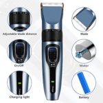 Dog Clippers, Professional Pet Grooming Kit Rechargeable Cordless Dog Shaver Pet Electric Clippers Low Noise Dog Hair Trimmer with 4 Comb Guides Scissors Nail Kits for Dogs Cats and Other Hairy Pets