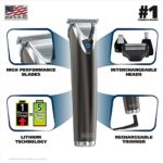 Wahl Stainless Steel Lithium Ion 2.0+ Slate Beard Trimmer for Men – Electric Shaver, Nose Ear Trimmer, Rechargeable All in One Men’s Grooming Kit – Model 9864
