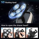 Electric Shavers Razor for Men Teamyo Head Shavers for Bald Men with LED Display Faster-Charging 5D Floating Waterproof Electric Razors with Hair Clippers,Nose Hair Trimmer & Facial Cleansing Brush