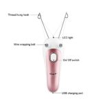 Ckeyin Electric Facial Hair Remover Female Body Leg Face Cotton Thread Epilator Shaver Mini Women Hair Removal Beauty Machine 50 (Color : Pink)