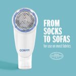 Conair Battery Operated Fabric Defuzzer/Shaver, White, Regular