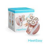 Meeteasy Electric Leg Shaver for Women – Rechargeable Painless Lady Razor for Leg Face Lips Body Underarms Armpit – Female Cordless Bikini Trimmer