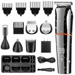 SURKER Beard Trimmer for Men Hair Clippers Body Mustache Nose Hair Groomer Cordless Precision Trimmer 6 in 1 Grooming Kit Waterproof USB Rechargeable