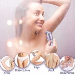 Electric Razor for Women, Womens Electric Shaver for Legs and Underarms Bikini Trimmer Body Hair Removal Rechargeable Painless Lady Shaver Cordless with LED Light, Purple