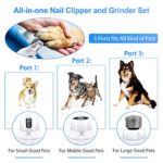 AXUAN Dog Nail Grinder and Clippers with LED Light, Electric Rechargeable Pet Nail Kit with Nail Storage Box, Low Noise Professional Grooming Tool for Small Medium Large Dogs & Cats