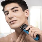 Braun Shaver Series 3 3040s (Japanese Import) Electric Shaver, Wet and Dry Electric Razor for Men with Pop Up Precision Trimmer, Rechargeable and Cordless Shaver (Black/Blue)