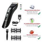 HAUSBELL Patented professional-grade Cordless Rechargeable Hair Clipper & Trimmer? Easy black Coded Guide Combs – for Men, Women & Children – Model D905909?Waterproof &passed UL certification