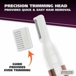 Wahl Clean & Confident Ladies Battery Pen Trimmer & Detailer with Rinseable Blades for Hygienic Grooming & Easy Cleaning for Eyebrows, Facial Hair, Bikini Lines, Other Detailing – Model 5640-2701