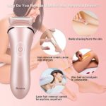 Electric Razor for Women, 2 in 1 Electric Shaver Bikini Trimmer for Women, Portable Waterproof Electric Hair Remover with Changeable Trimmer Heads for Women Legs, Underarms, Armpit, Arms(Rose Gold)