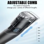 Body Trimmer for Men by Dailylife, Electric Groin Hair Trimmer, All-in-one Adjustable Guide Comb Ceramic Blade Heads, Waterproof Wet/Dry Clippers, Rechargeable Built-in Battery, Male Hygiene Razor