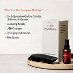 The Complete Package by Meridian: Includes Men’s Waterproof Electric Below-The-Belt Trimmer and The Spray (50 mL) – Features Ceramic Blades and Sensitive Shave Tech (Onyx)