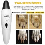 LuckyTail Dog Nail Grinder Trimmer – Professional Quiet 2-Speed Rechargeable Electric Pet Grooming & Smoothing Tool Kit – Painless Paw Clipper