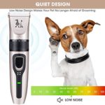 MYLAND Dog Clippers Low Noise Pet Grooming Kit Tools Rechargeable Cordless Electric Hair Clippers for Dogs Cats Pets