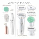 Braun Epilator Silk-épil 9 Flex 9-300 Beauty Set, Facial Hair Removal for Women, Shaver & Trimmer, Cordless, Rechargeable, Wet & Dry, FaceSpa