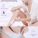 EESKA Electric Shaver for Women, 2-in-1 Rechargeable Bikini Trimmer Ladies Electric Razor for Legs Underarm and Public Hair, Painless Hair Remover Groomer Kit, IPX7 Waterproof Wet and Dry Use, White