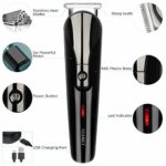 Beard Trimmer for Men, YESMET Professional Hair Clippers, Fast Rechargeable Cordless Hair Trimmer with Waterproof Low Noise, Electric Hair Cutting Kits for Head, Nose, Mustache, Face, Body Grooming