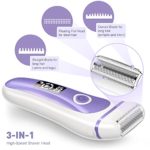 Electric Razors for Women Bikini Trimmer, DynaBliss Lady Shaver Rechargeable Womens Electric Razor, Wet and Dry Hair Remover for Arm Legs Underarms with LED Display