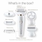 Braun Epilator Silk-épil 9 9-030 with Flexible Head, Facial Hair Removal for Women, Shaver & Trimmer, Cordless, Rechargeable, Wet & Dry, Beauty Kit with Body Massage Pad