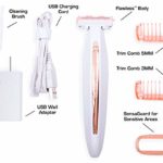 Finishing Touch Flawless Body Rechargeable Ladies Shaver and Trimmer, White/Rose Gold