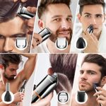 Hair Clipper,Beard Trimmer,6 in 1 Kit Electric Cordless Nose Trimmer Mens Grooming Trimmer for Beard Head Face and Body Waterproof IPX7 USB Rechargeable LED Power Display by Pritech