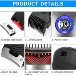 Hair clipper,Cordless Electric Hair Trimmer Professional Men’s Hair Clipper Grooming Low Noise Titanium Ceramic Blade Barber Grooming Cutter Kit for Men Women Baby