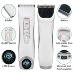 Triumilynn Silent Cat Dog Grooming Clippers, Cordless Pet Trimmer Shavers Set, Rechargeable Animal Hair Grooming Clipper with 4 Size Combs Attachment, USB Charging Cord