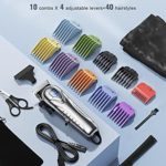 RELEMON Mens Hair Clippers, Professional Electric Hair Clippers for Men Women Kids, Master-level Hair Clippers Cordless with 10 Color Coded Guards, Barber Scissors Cape, Grooming Barber Trimmer