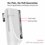 Upgraded Eyebrow Trimmer, Funstant Precision Electric Eyebrow Razor for Women Battery-Operated Facial Hair Remover with Comb No Pulling Sensation Painless for Face Chin Neck, Upper-Lip, Peach-Fuzz
