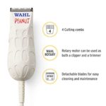 Wahl Professional White Peanut Hair and Beard Clipper/Trimmer Model #8655 – Great for Professional Barbers and Stylists – Powerful Rotary Motor